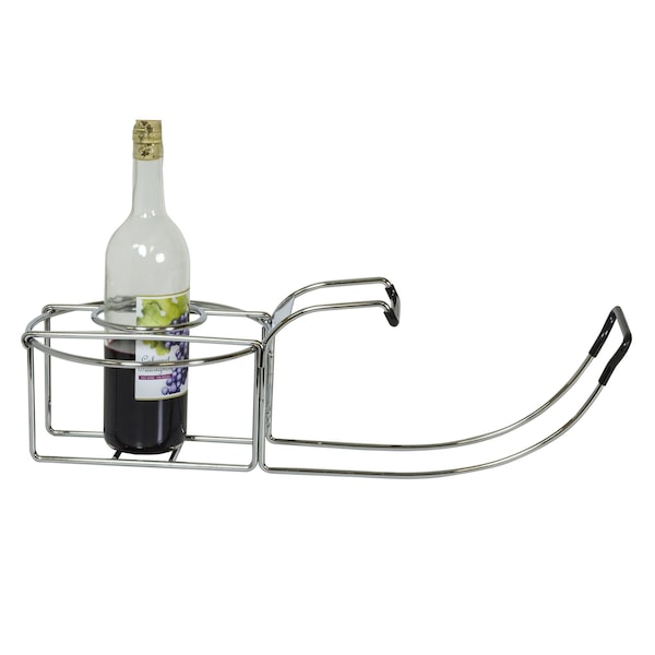 Wine By Your Side Chrome Plated Wine Holder